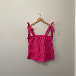 Juniors Tiered Camisole (Size: S) (Color: Pink)